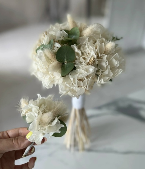 Свадебный букет из сухоцветов